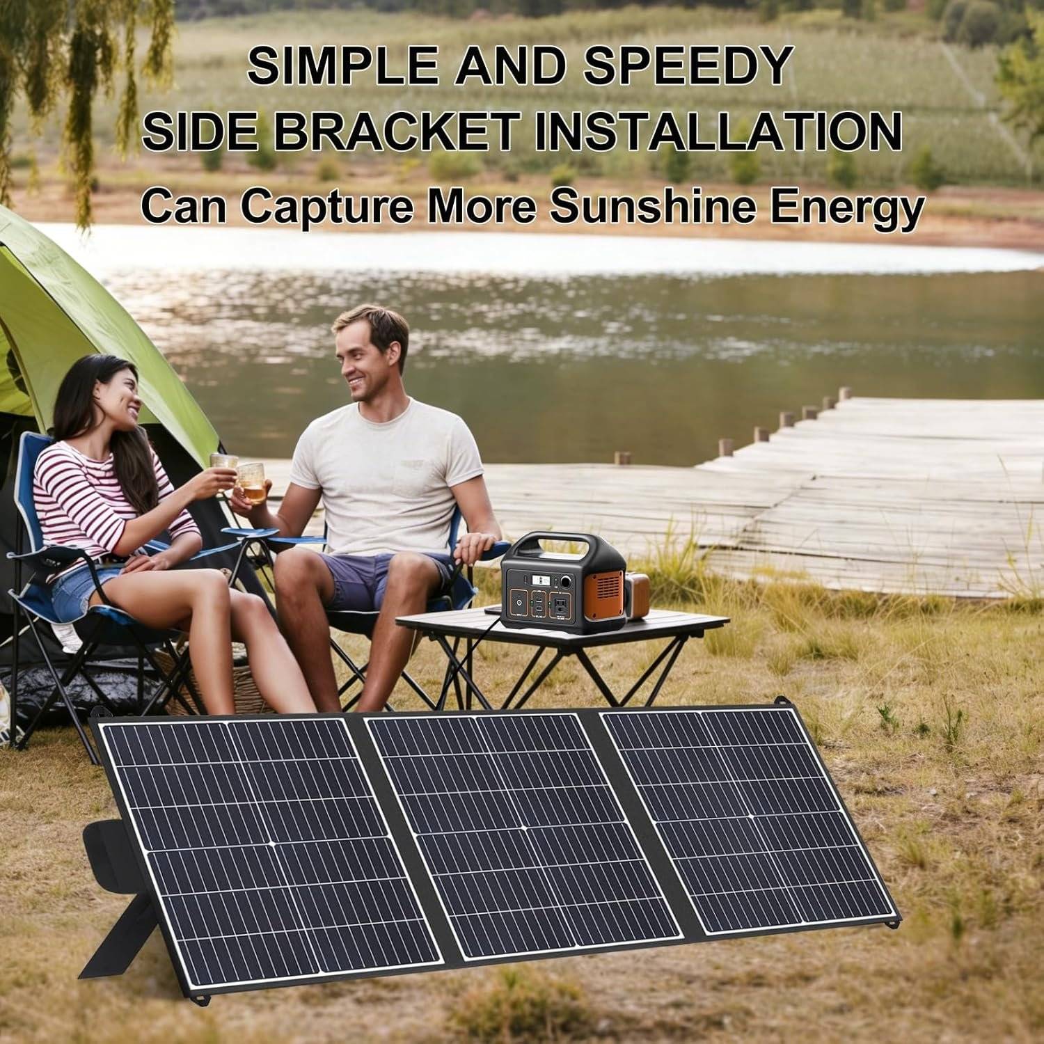 Puertos de carga USB-C PD45W y USB-A QC3.0 del Tangosun 100W